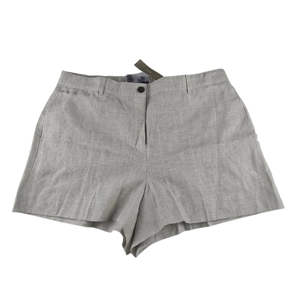 J. Crew NWT Linen Blend Relaxed Fit High Waist Shorts Beige Women's XL - Picture 4 of 11